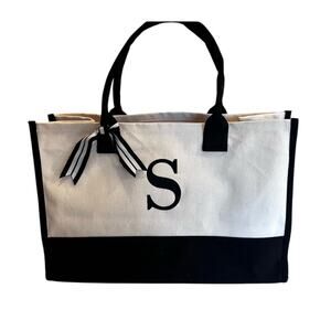 NWOT Stylish Black and White Tote Bag